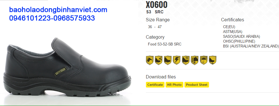 Giày bảo hộ Safety Jogger X0600 S3 