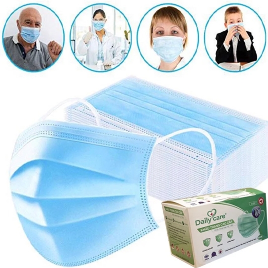 KHẨU TRANG Y TẾ DAILY CARE 4 LỚP KHÁNG KHUẨN ( 1 hộp)