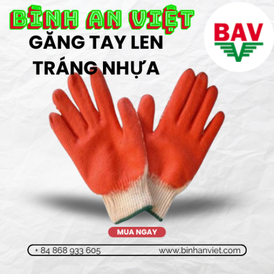 Găng Tay Len Tráng Nhựa